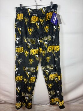 NHL Pittsburgh Penguins Fleece Sleepwear Men's P.J. Bottoms Lounge Pants NWT